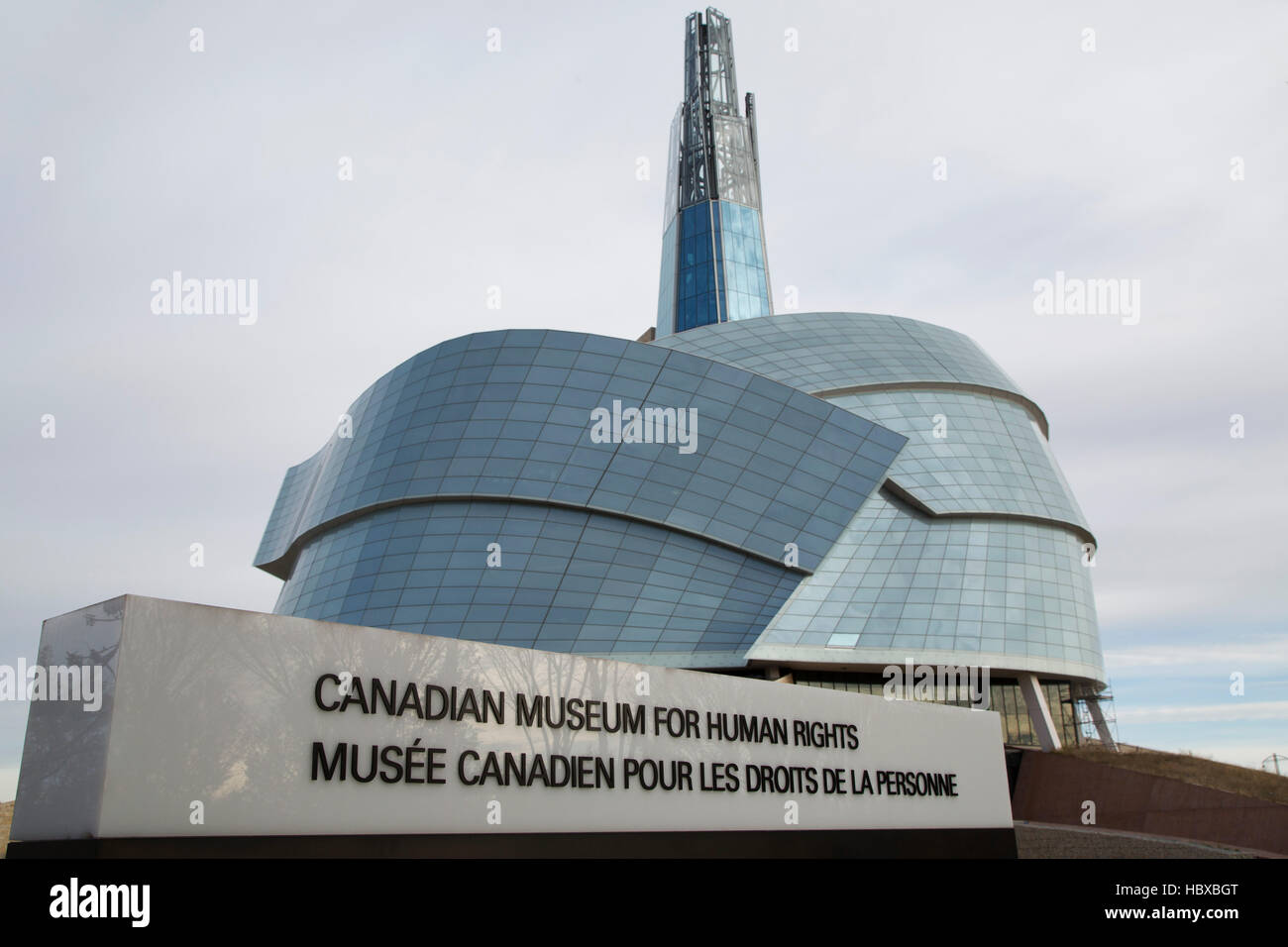 Facade of the Canadian Museum for Human Rights in Winnipeg, Canada ...