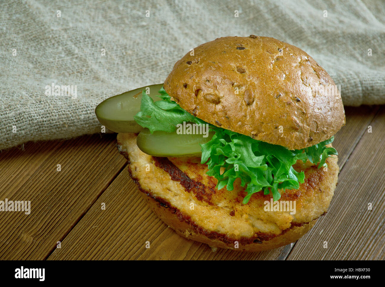 Traditional Indiana Pork tenderloin sandwich similar to the Wiener