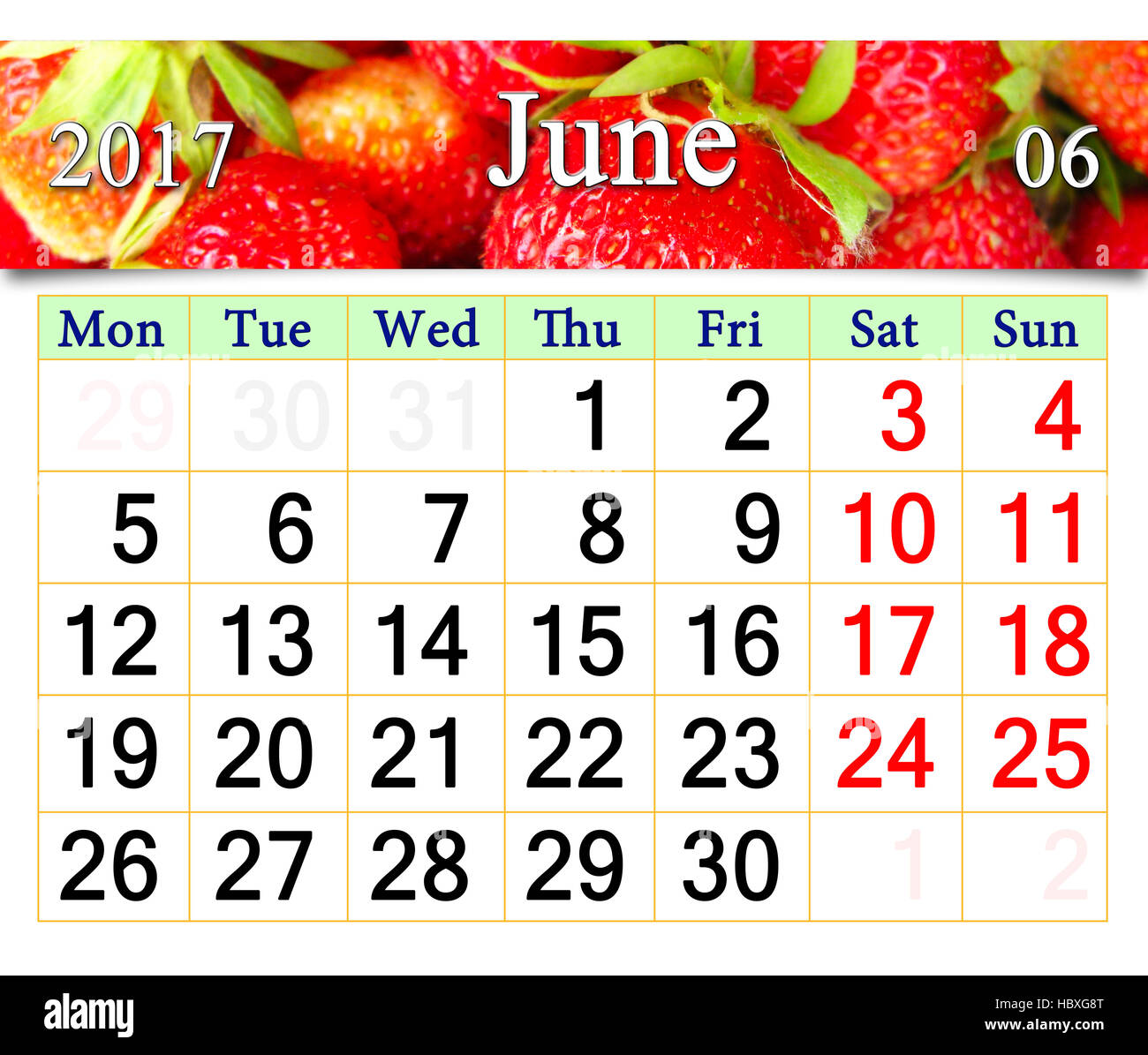 2017 calendar hi-res stock photography and images - Alamy