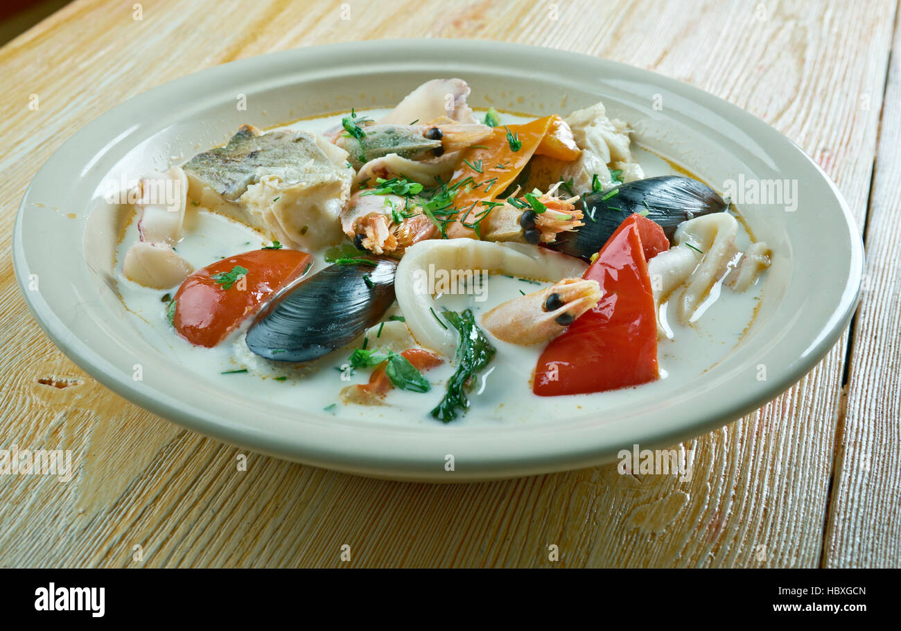 Coconut Fish Chowder.Asian cuisine Stock Photo Alamy