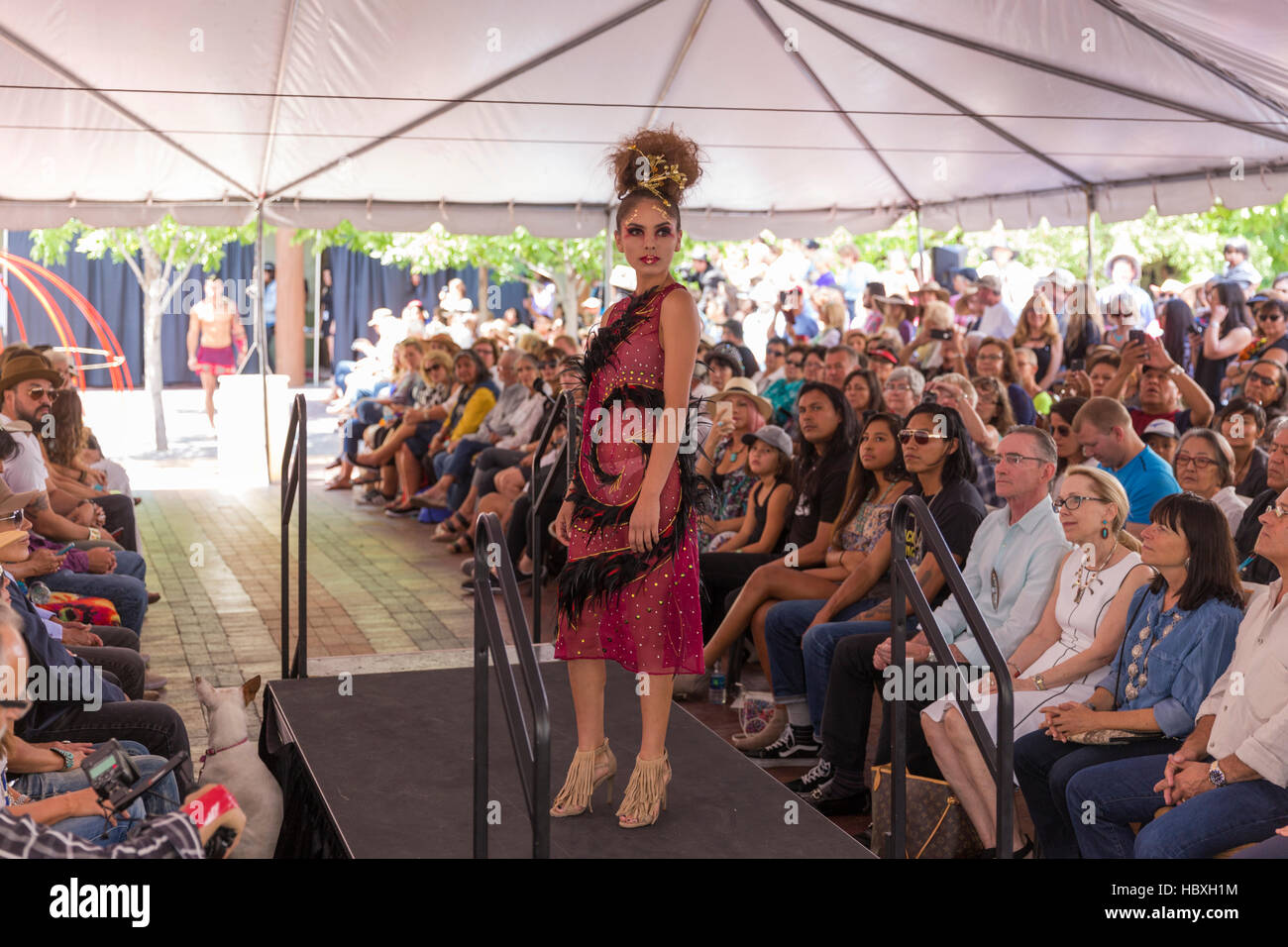 Haute Couture Fashion Show Santa Fe Indian Market 2016 Santa Fe, New Mexico, USA Stock Photo Alamy