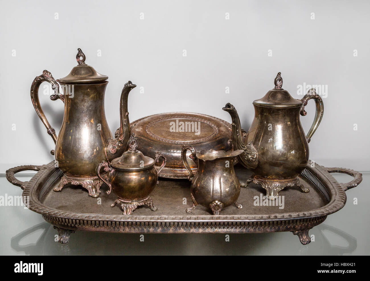 copper coffee set Stock Photo Alamy