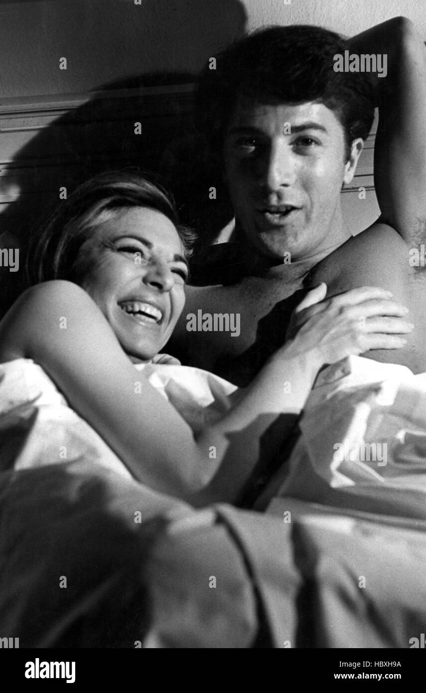 THE GRADUATE, Anne Bancroft, Dustin Hoffman onset, 1967 Stock Photo