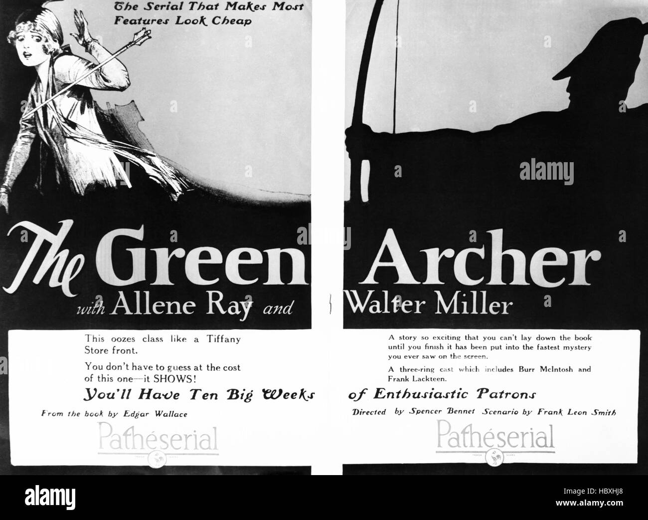 THE GREEN ARCHER, 1925 Stock Photo