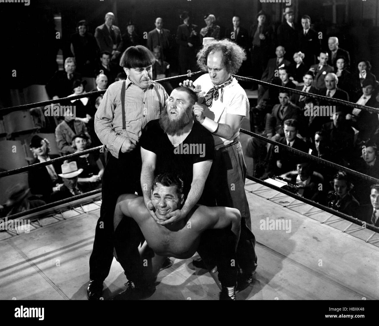 GRIPS, GRUNTS AND GROANS, Moe Howard, Tony Chavex, Curly Howard, Larry