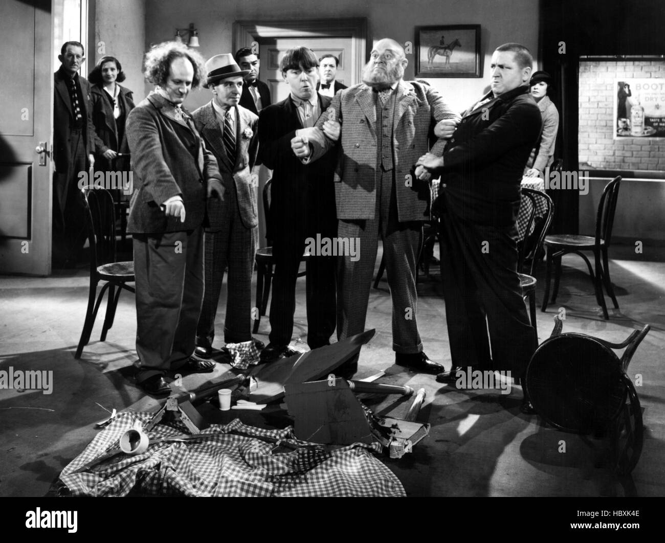 GRIPS, GRUNTS AND GROANS, Larry Fine, Moe Howard, Tony Chavex, Curly