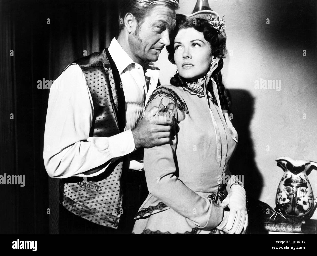 THE GUN THAT WON THE WEST, from left: Richard Denning, Paula Raymond ...