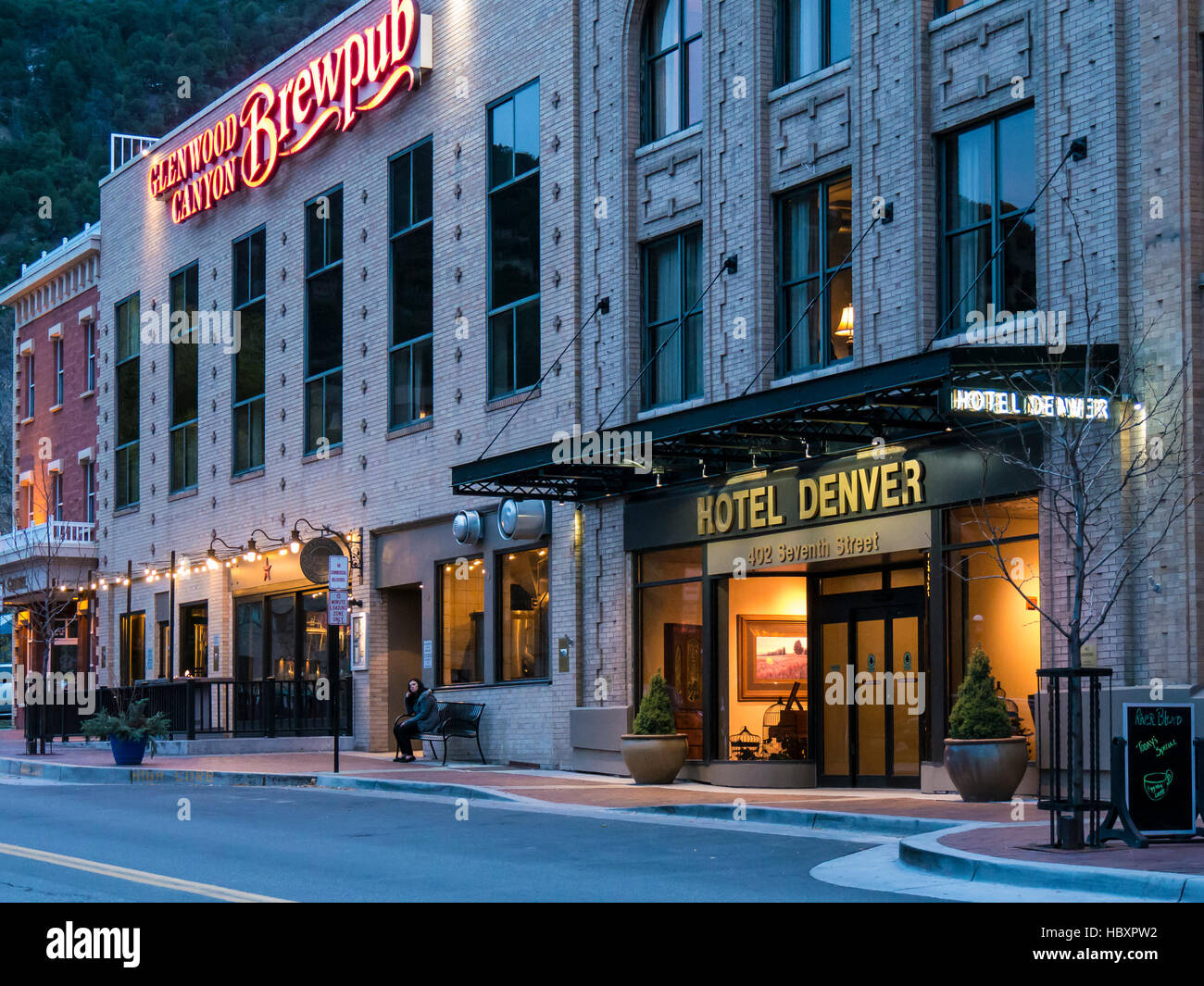 Hotel Denver and Glenwood Canyon Brewpub, Glenwood Springs, Colorado Stock  Photo - Alamy