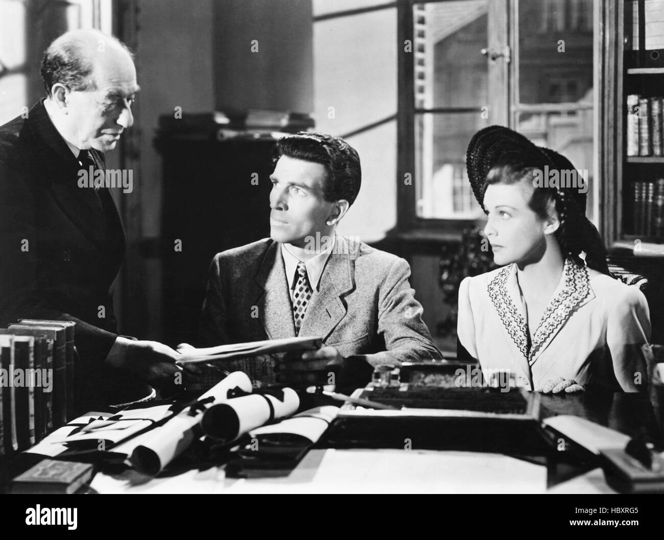 HIGH FURY, (aka WHITE CRADLE INN), seated from left Michael Rennie