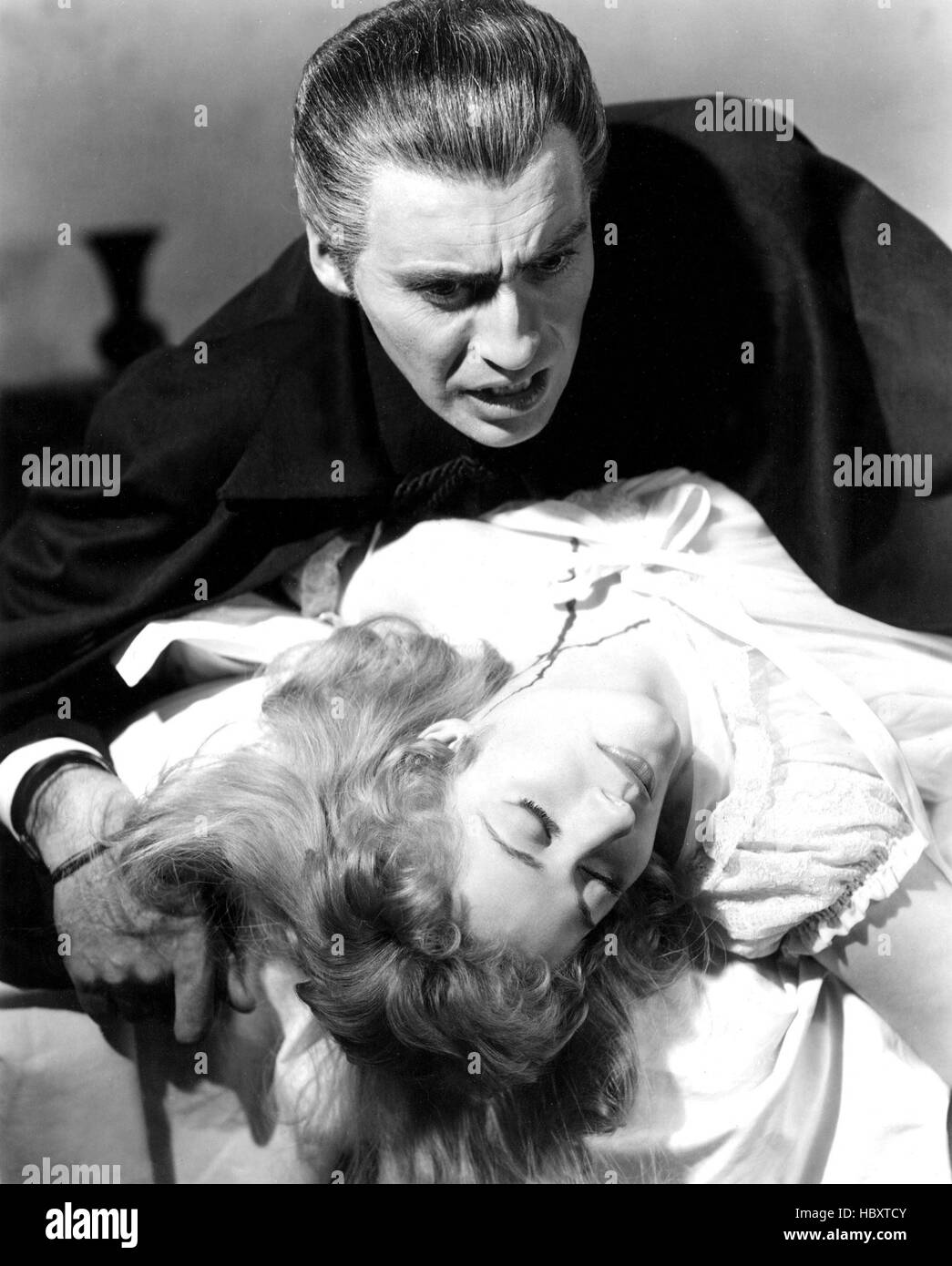 HORROR OF DRACULA, Christopher Lee, Melissa Stribling, 1958 Stock Photo