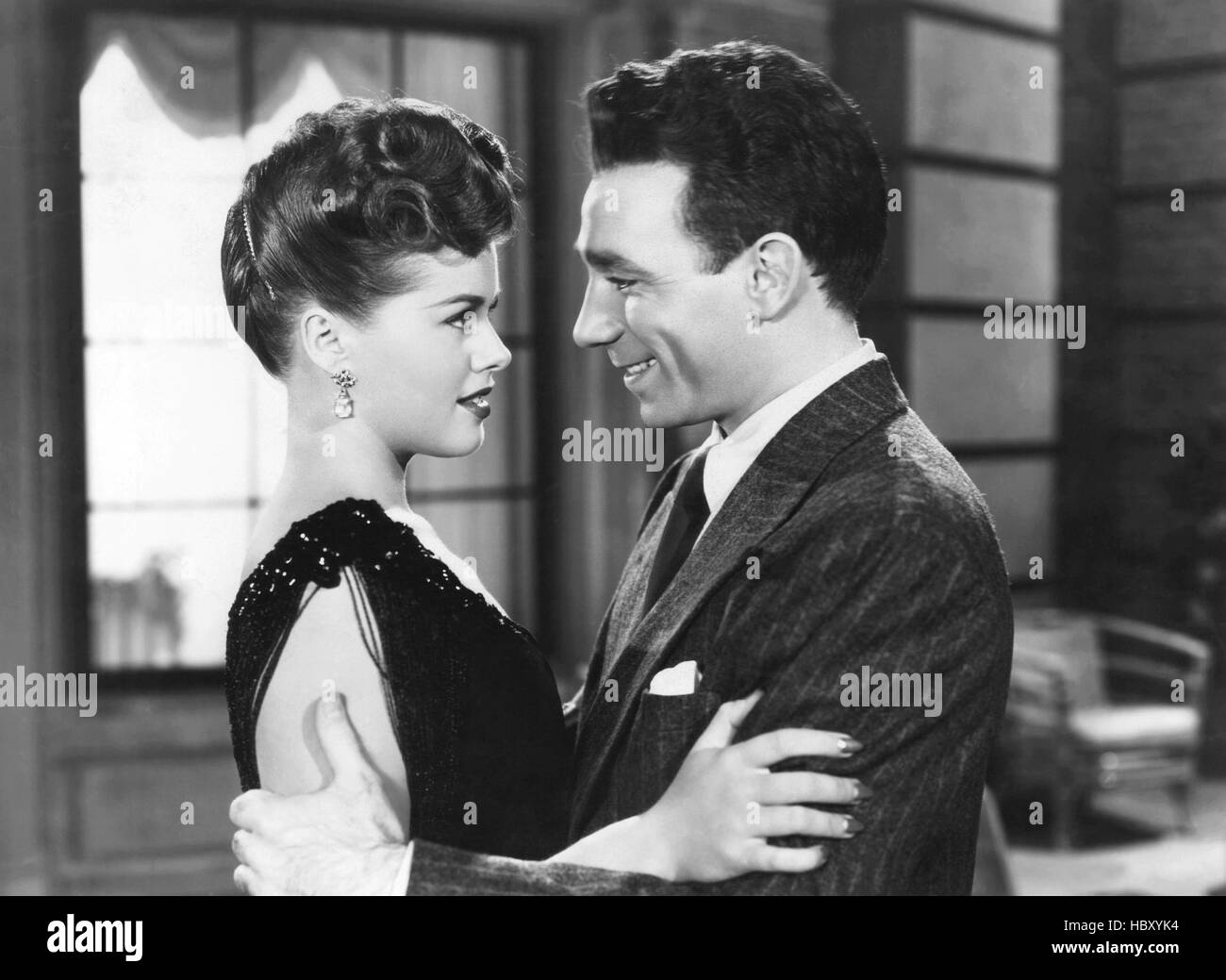 HER KIND OF MAN, from left: Janis Paige, Dane Clark, 1946 Stock Photo ...