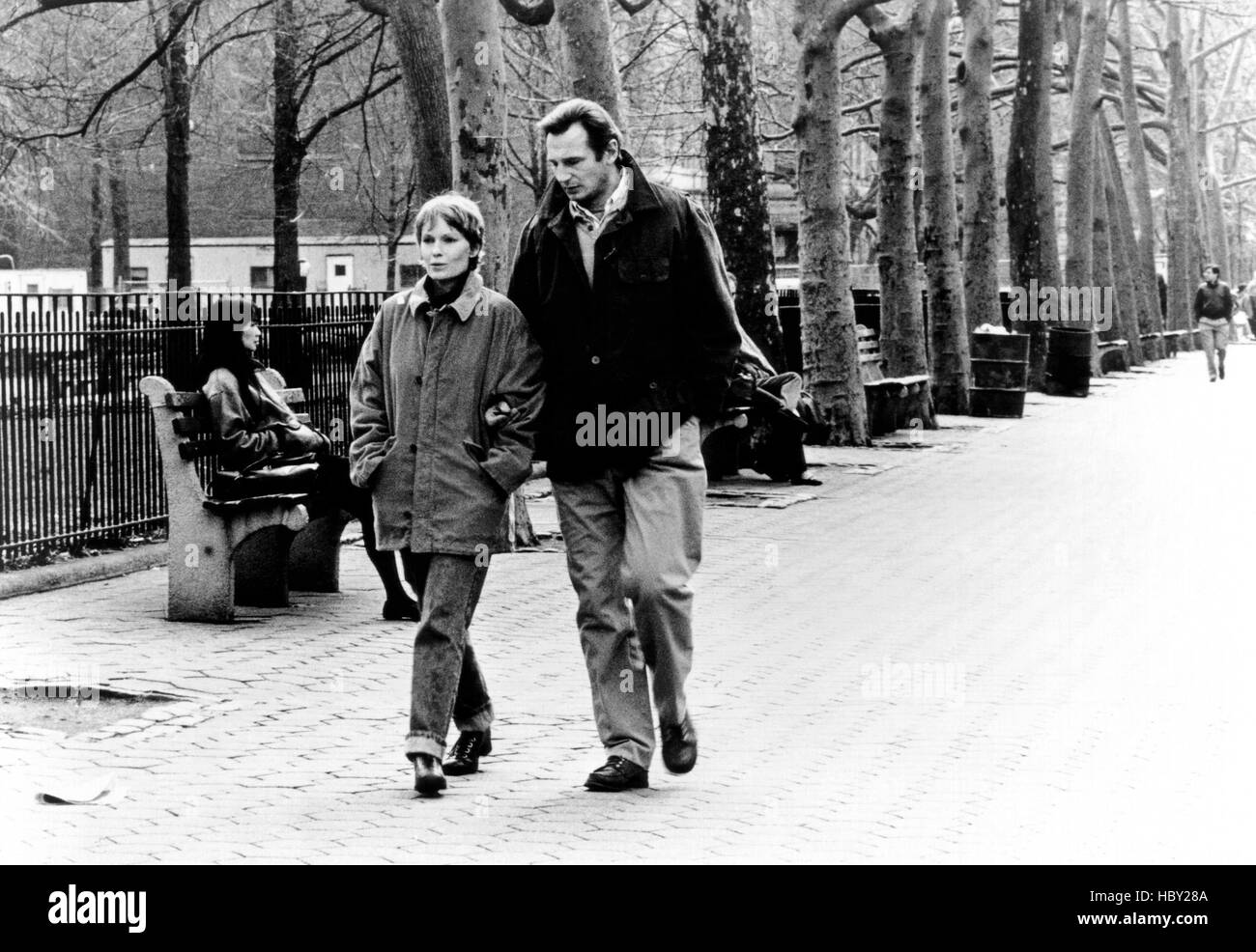 HUSBANDS AND WIVES, from left, Mia Farrow, Liam Neeson, 1992, ©TriStar ...