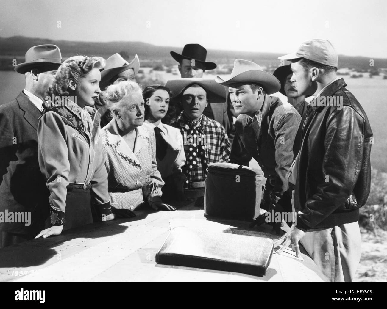 IN OLD AMARILLO, from left, Penny Edwards, Elisabeth Risdon, Estelita Rodriguez, Pinky Lee, Roy