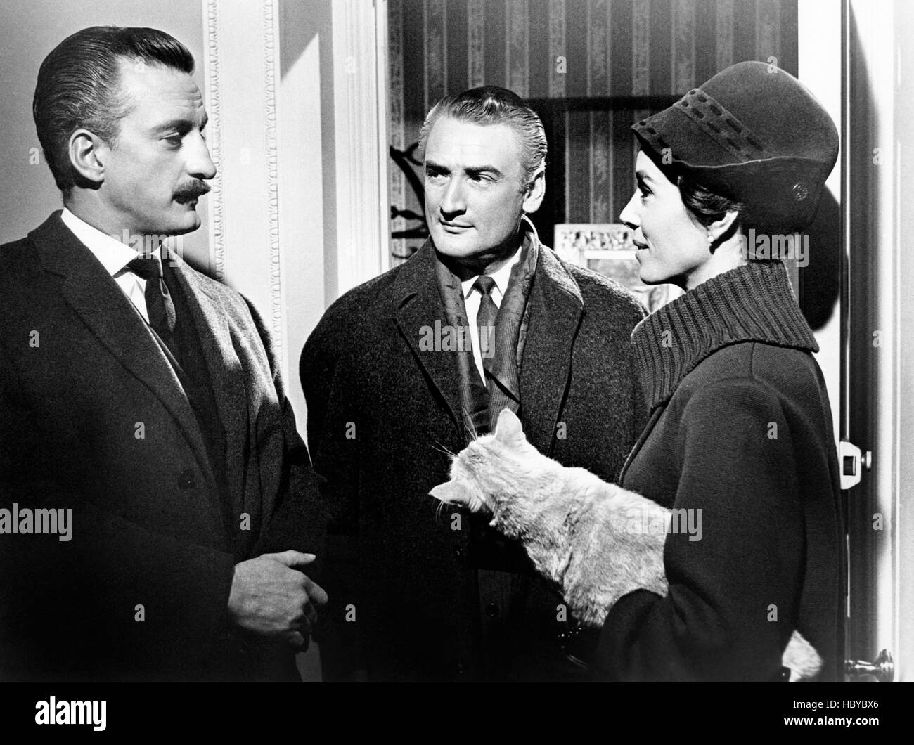 THE LIST OF ADRIAN MESSENGER, from left: George C. Scott, Jacques Roux ...