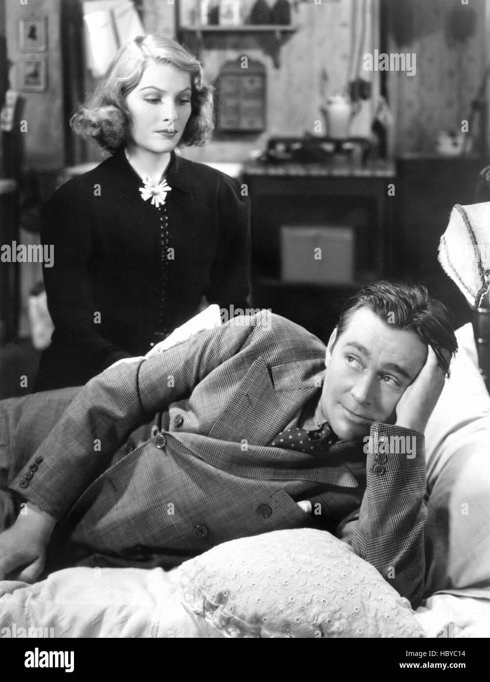 LIVING ON LOVE James Dunn front Whitney Bourne 1937 Stock Photo living-on-love-james-dunn-front-whitney-bourne-1937-stock-photo