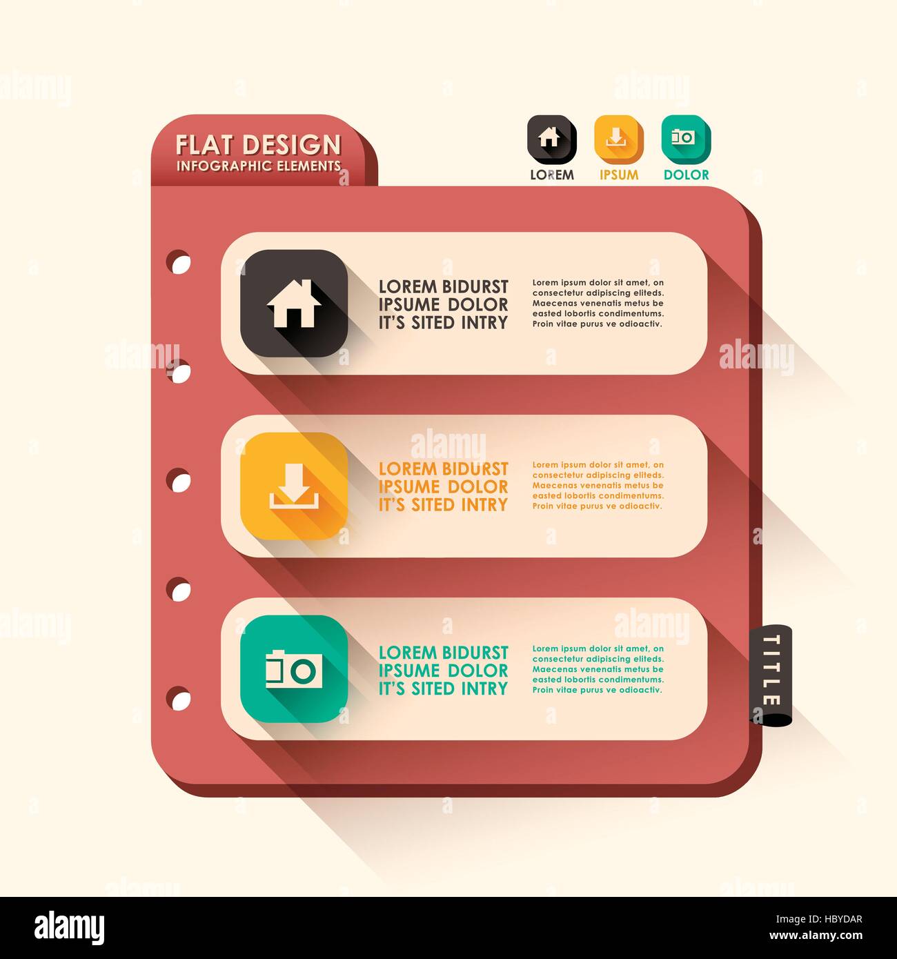 vector abstract flat design infographic elements Stock Vector Image ...