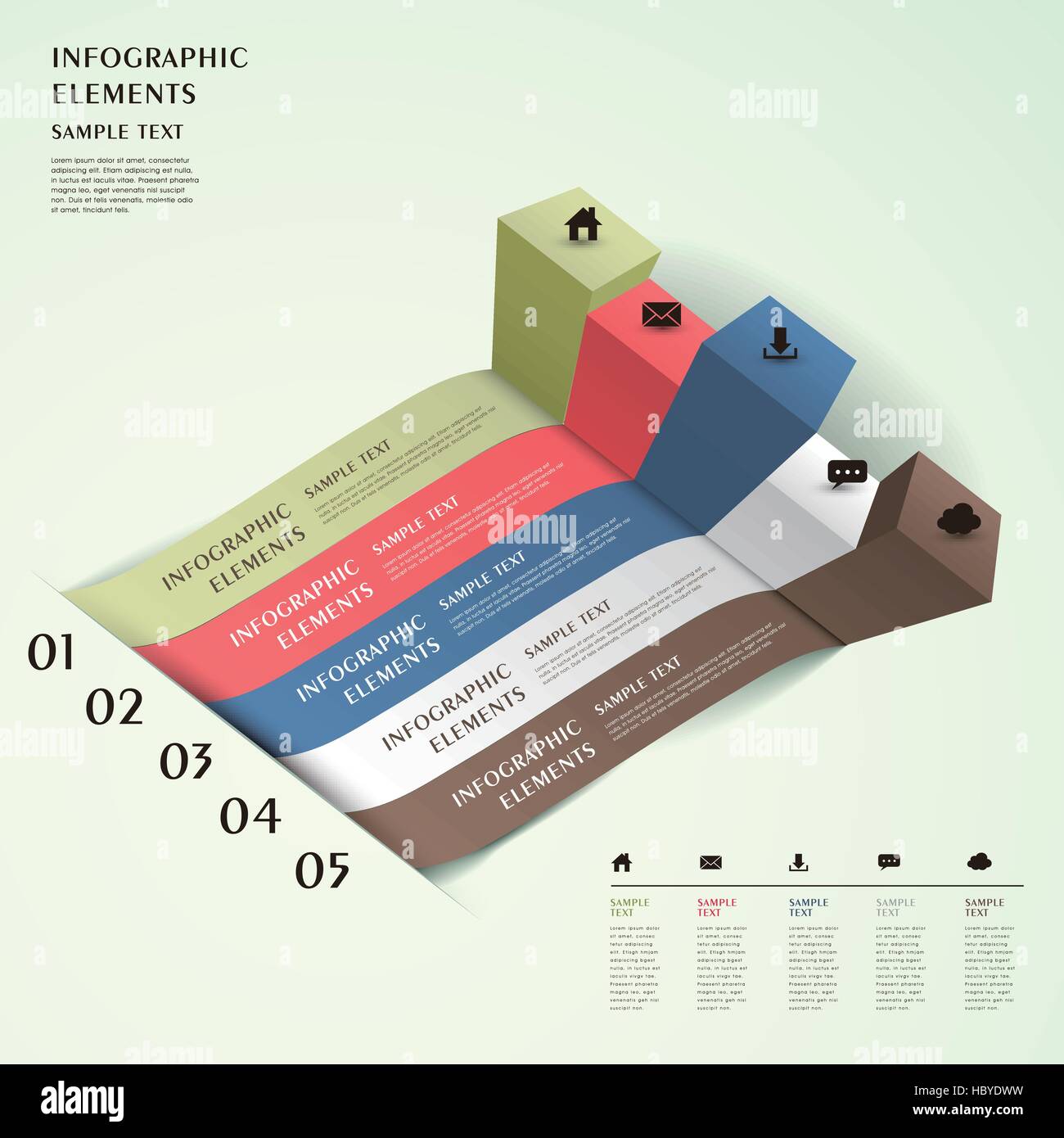 vector abstract flat design infographic elements Stock Vector Image ...