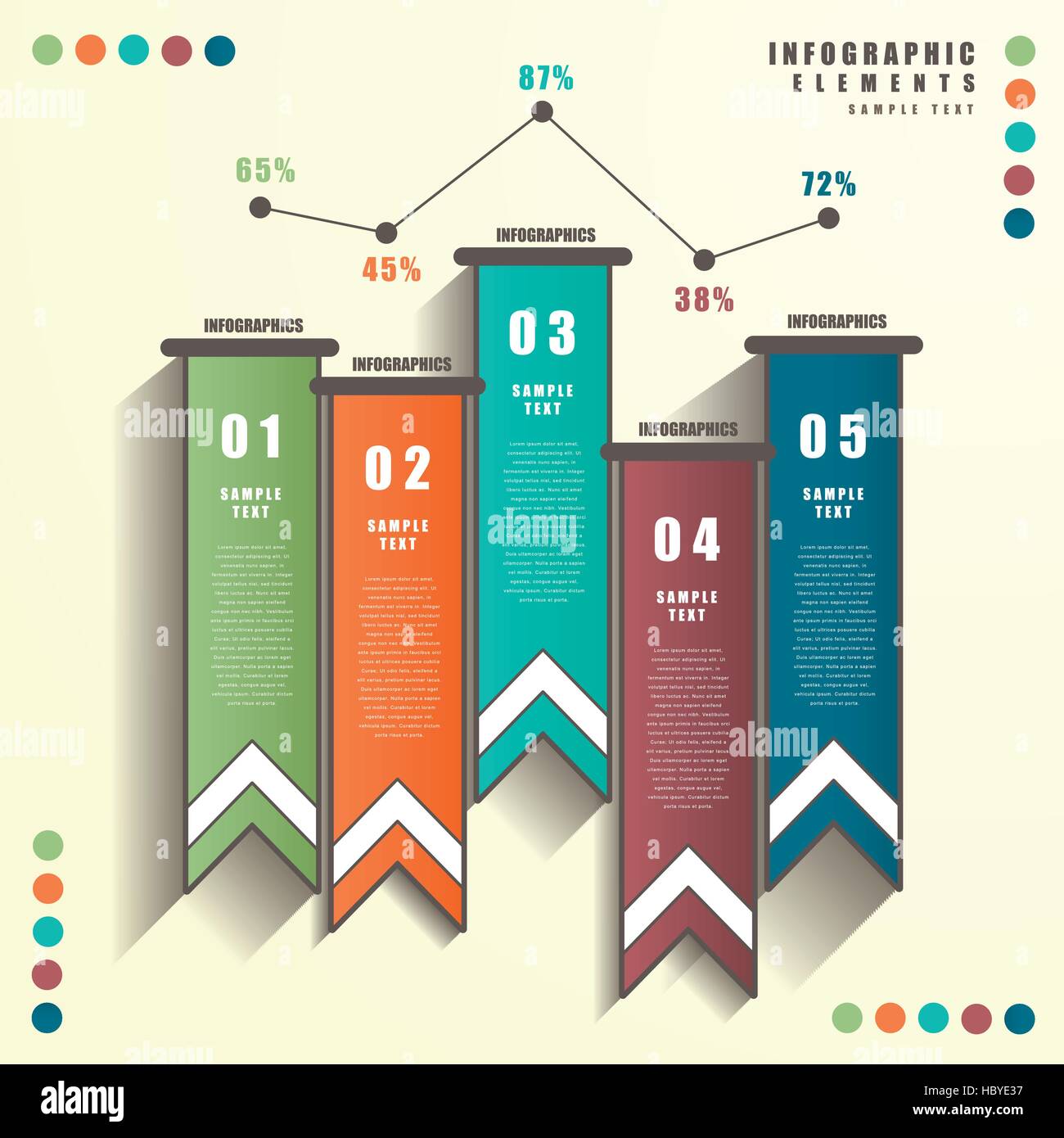 vector abstract flat design infographic elements Stock Vector Image ...