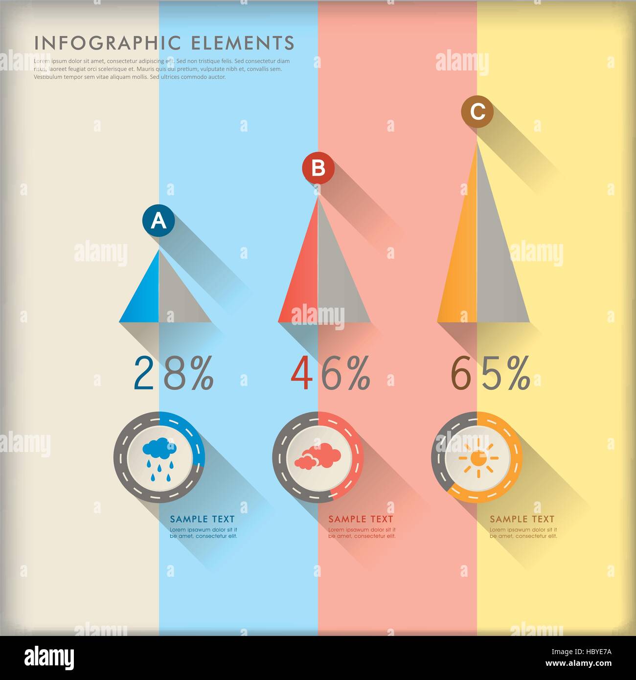 vector abstract flat design infographic elements Stock Vector Image ...