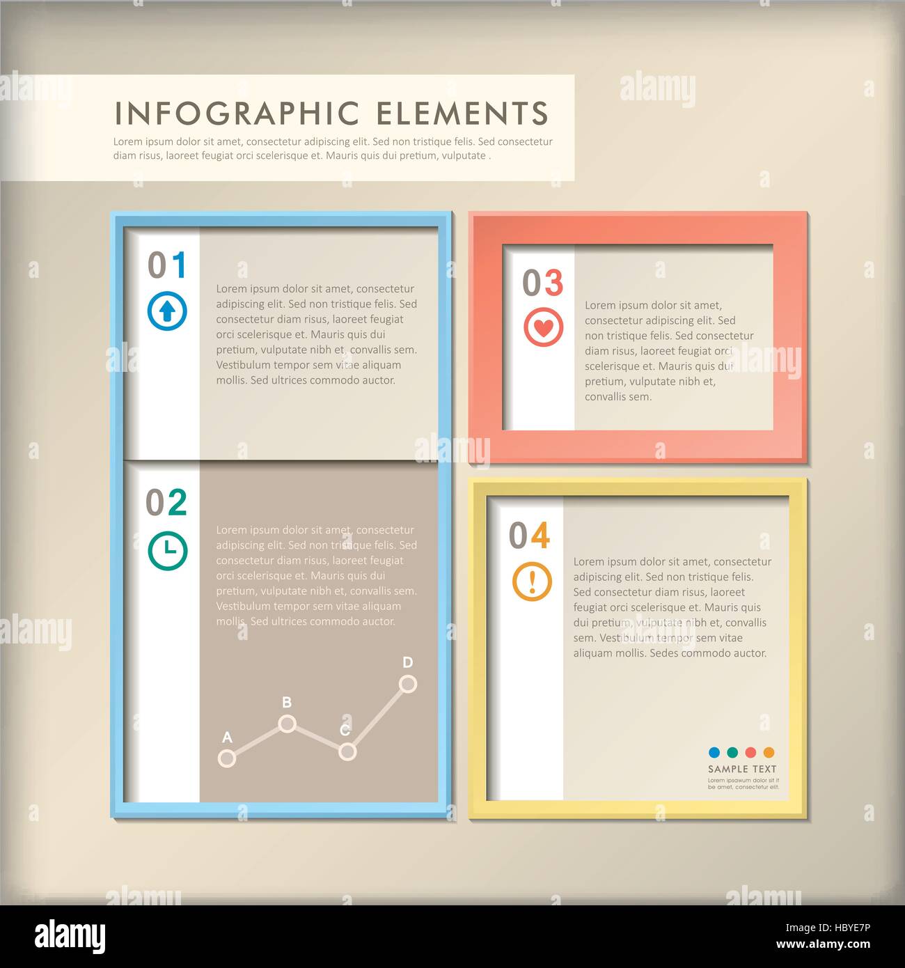 vector abstract flat design infographic elements Stock Vector Image ...