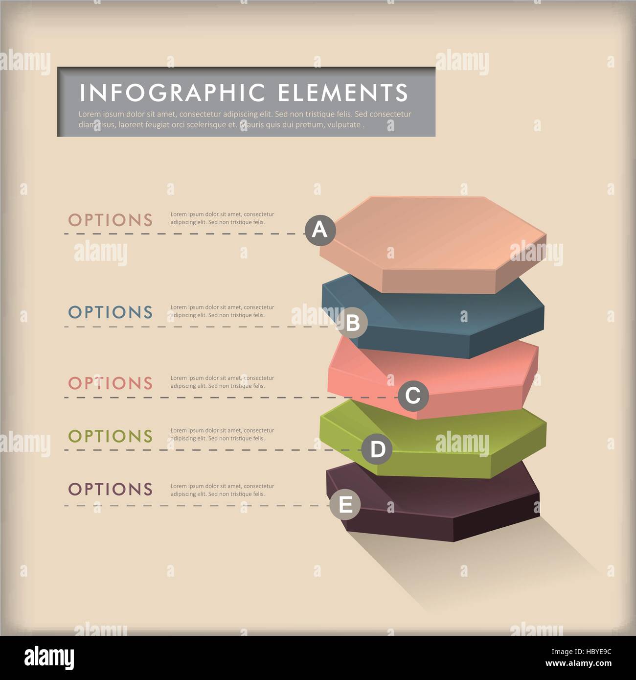 vector abstract flat design tower infographic elements Stock Vector ...