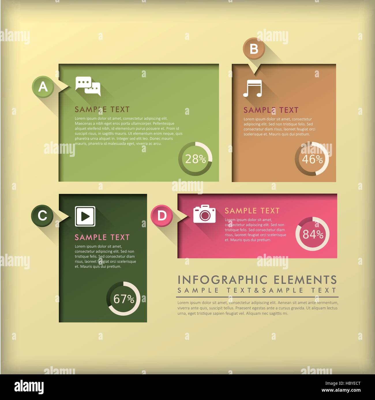 vector abstract flat design infographic elements Stock Vector Image ...