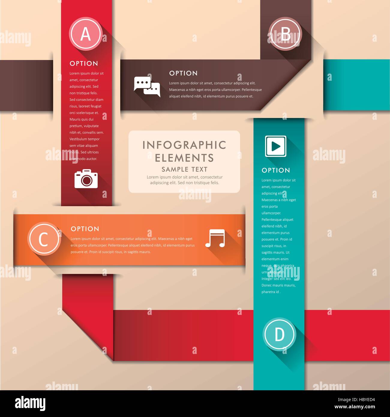 vector abstract flat design infographic elements Stock Vector Image ...