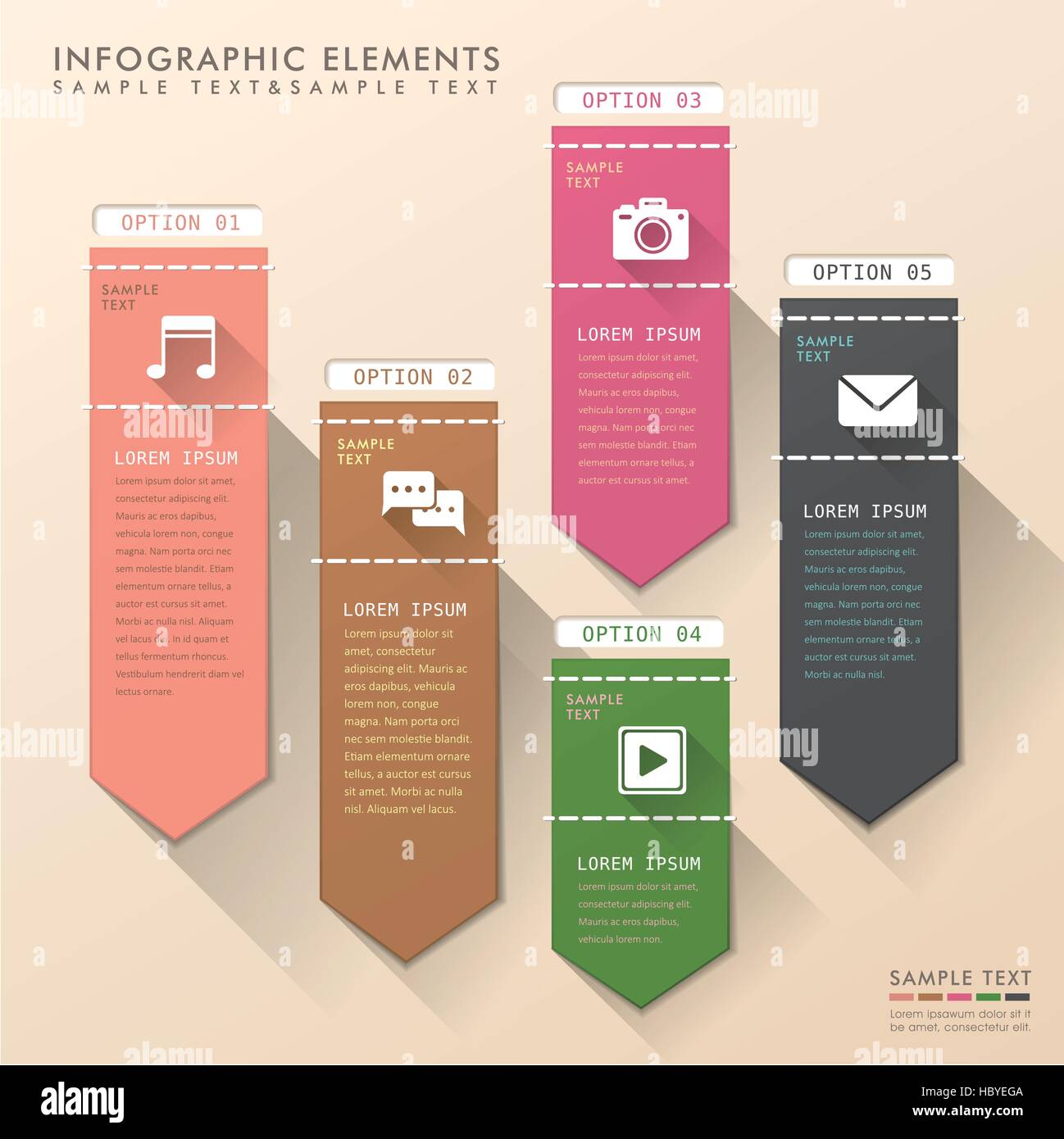 vector abstract flat design infographic elements Stock Vector Image ...
