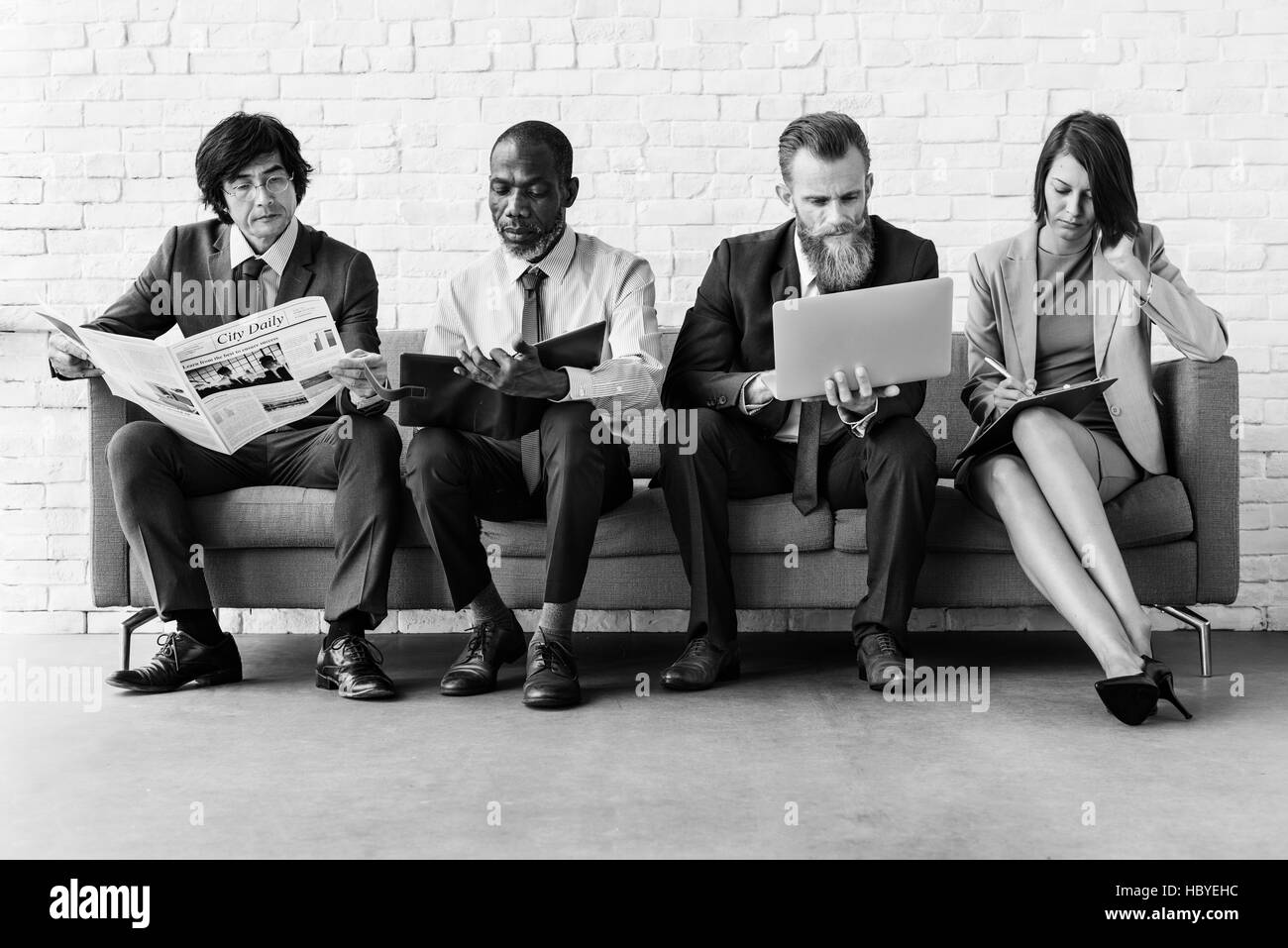 Sitting Sofa Black And White Stock Photos Images Alamy