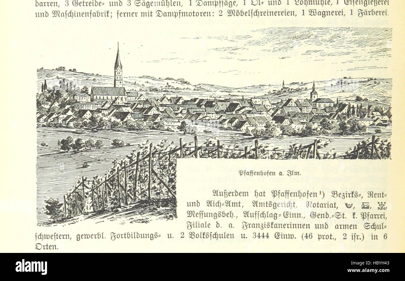 Image taken from page 386 of 'Geographisch-historisches Handbuch von Bayern' Image taken from page 386 of 'Geographisch-historisches Handbuch von Bayern' Stock Photo