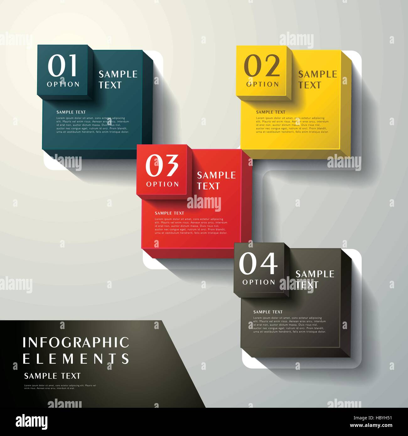 realistic vector abstract 3d cube infographic elements Stock Vector ...