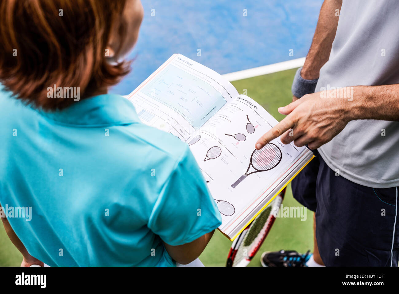 Tennis Trainer Training Coaching Knowledge Concept Stock Photo Alamy