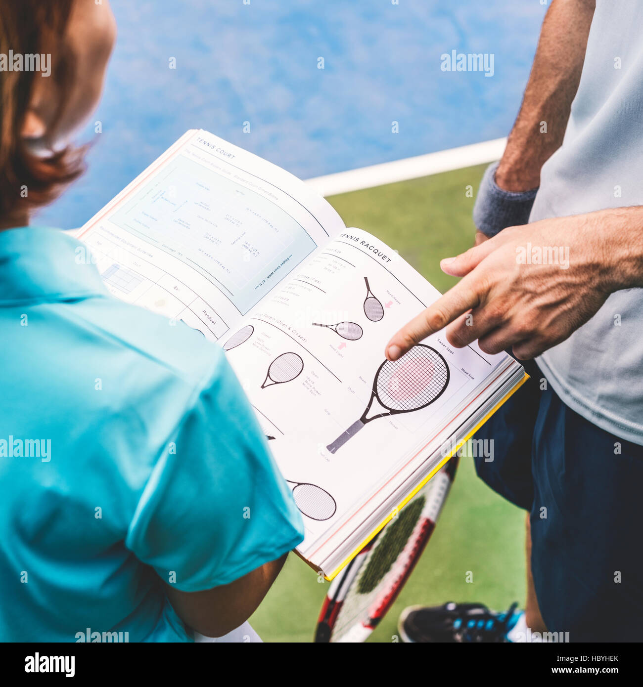 Tennis Trainer Training Coaching Knowledge Concept Stock Photo Alamy