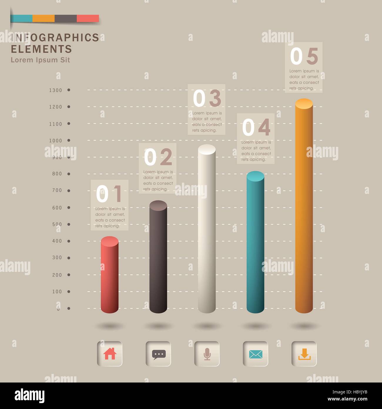 vector abstract 3d chart infographic elements Stock Vector Image & Art ...
