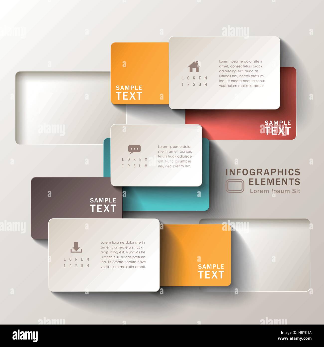 vector abstract 3d paper infographic elements Stock Vector Image & Art ...