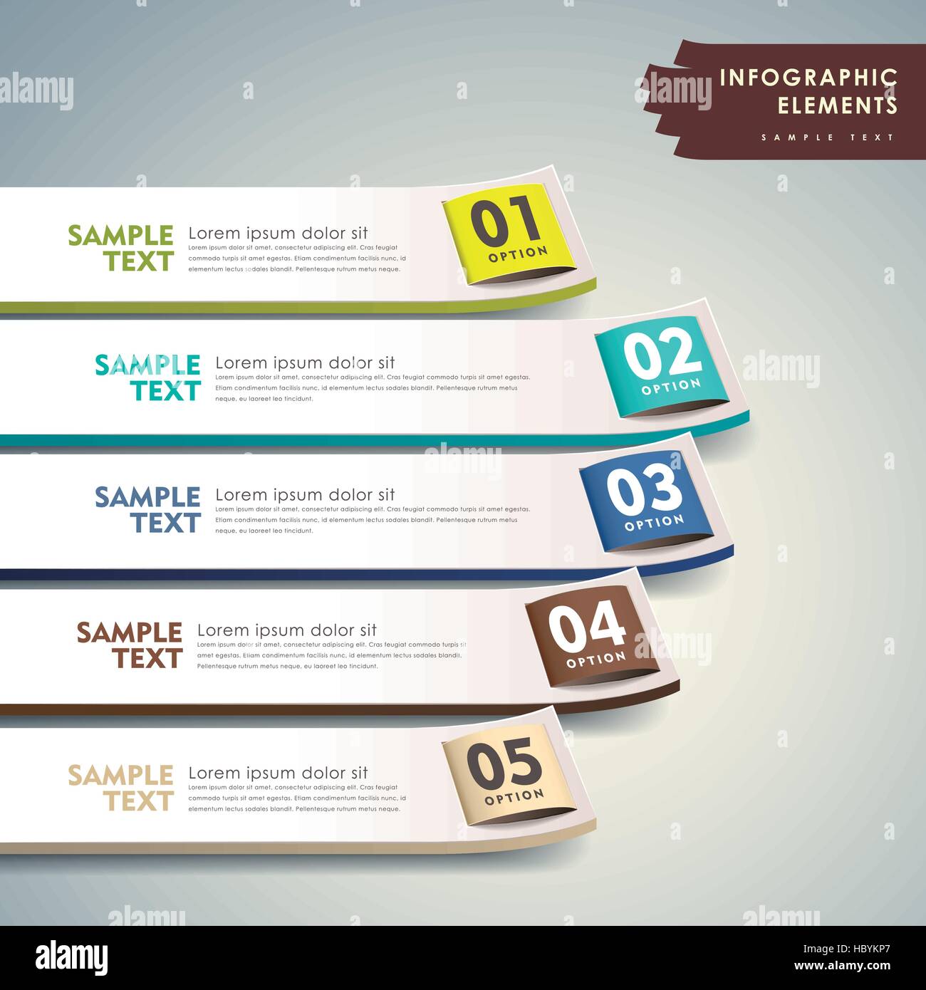 modern vector abstract 3d paper infographic elements Stock Vector Image ...
