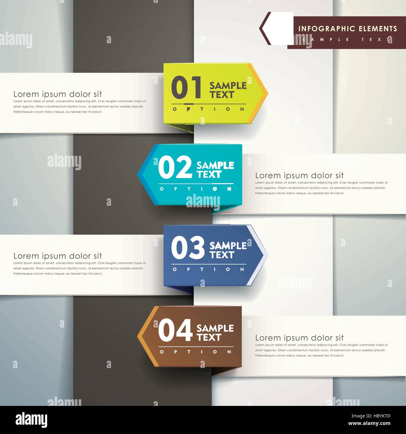 modern vector abstract 3d paper infographic elements Stock Vector Image ...