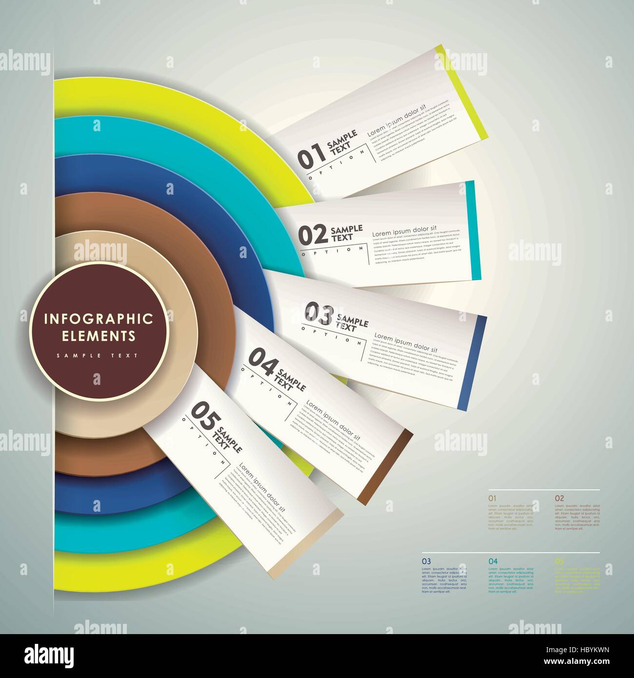 modern vector abstract 3d paper infographic elements Stock Vector Image ...