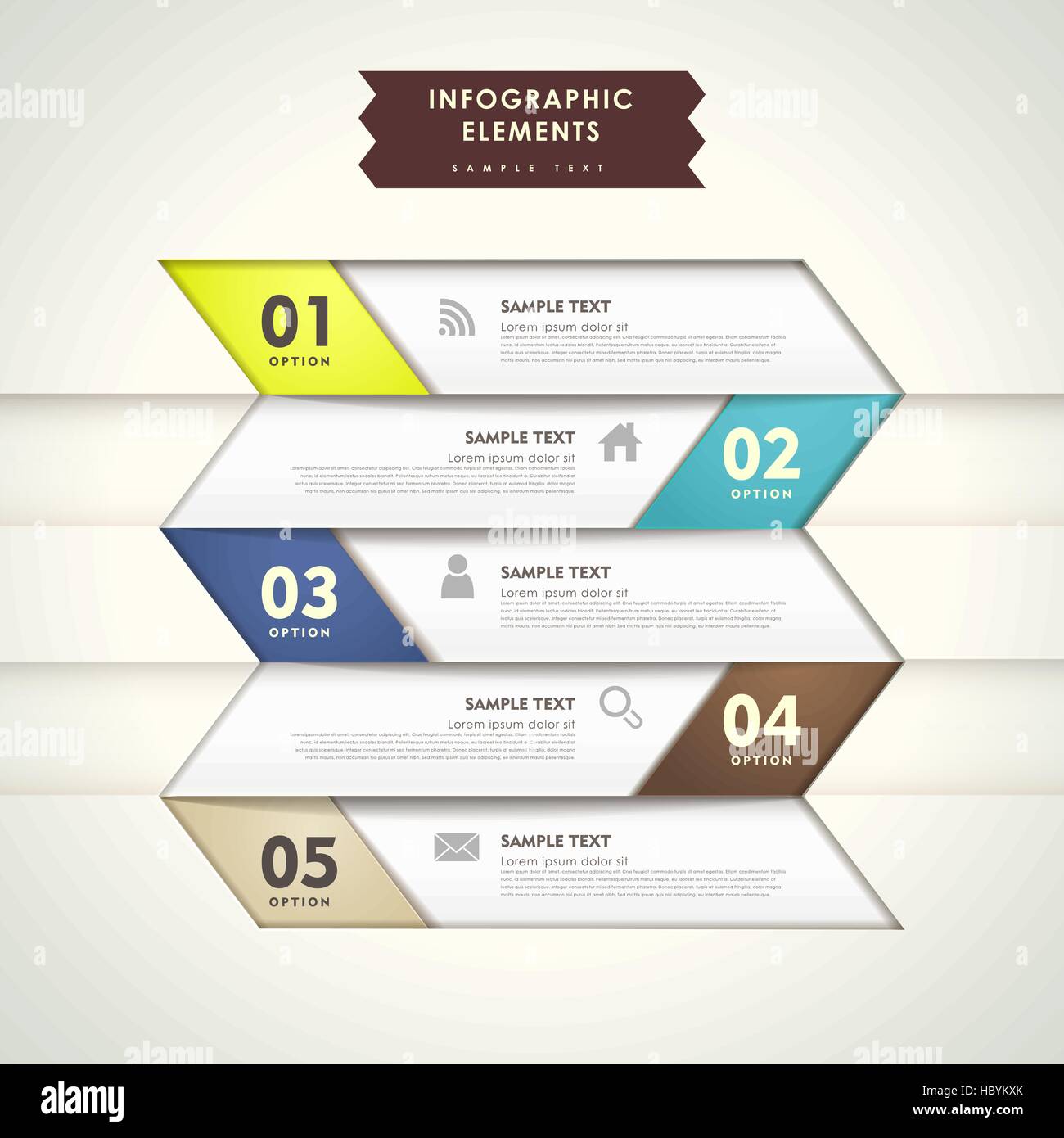 modern vector abstract 3d paper infographic elements Stock Vector Image ...