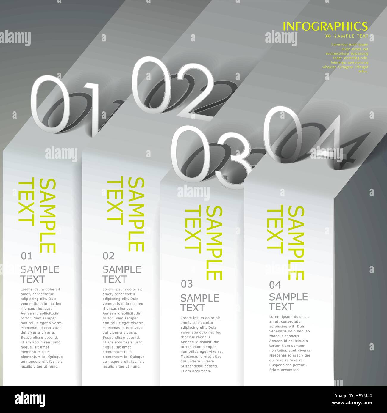 modern vector abstract 3d paper infographic elements Stock Vector Image ...
