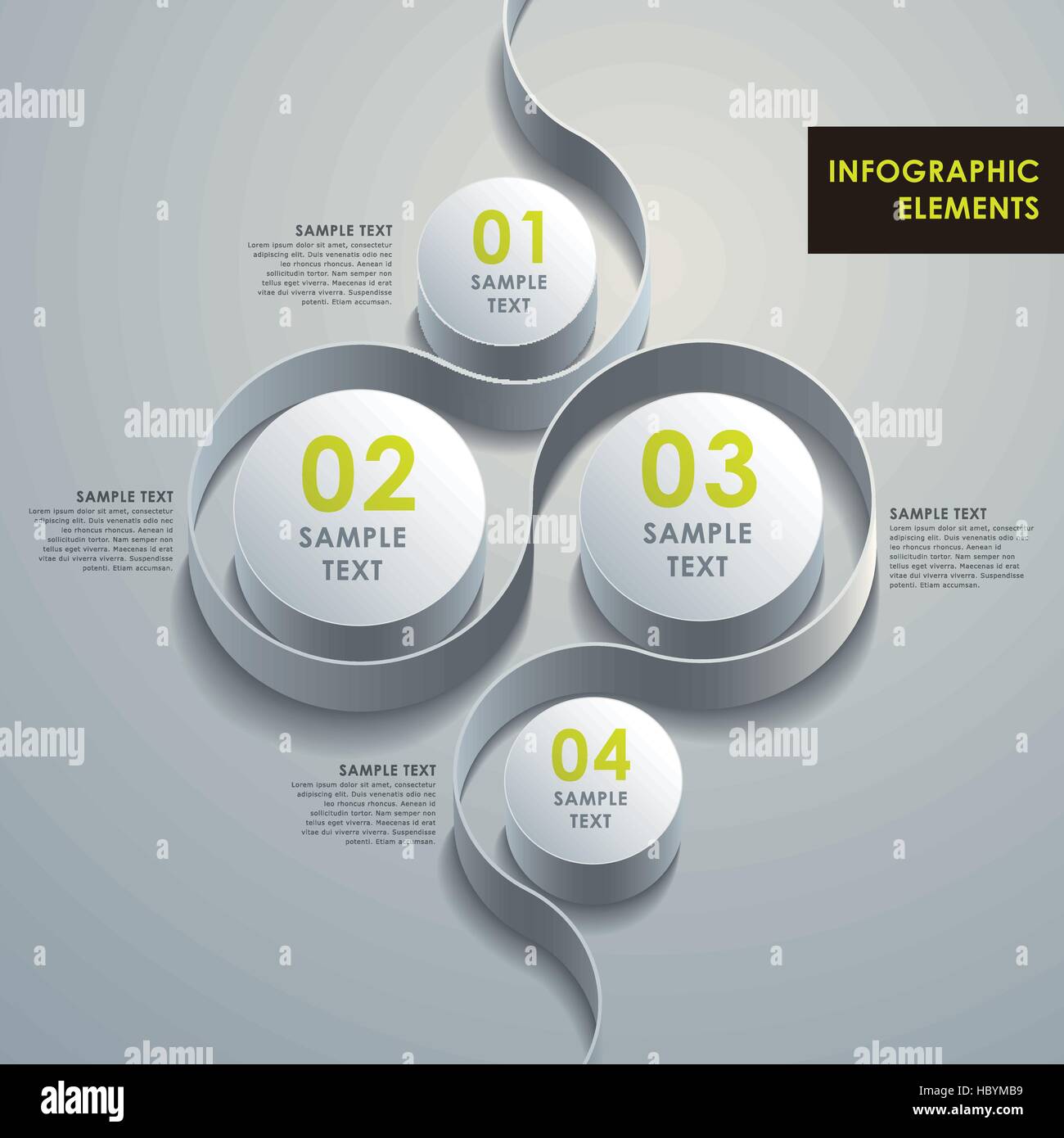 modern vector abstract 3d cylinder infographic elements Stock Vector ...