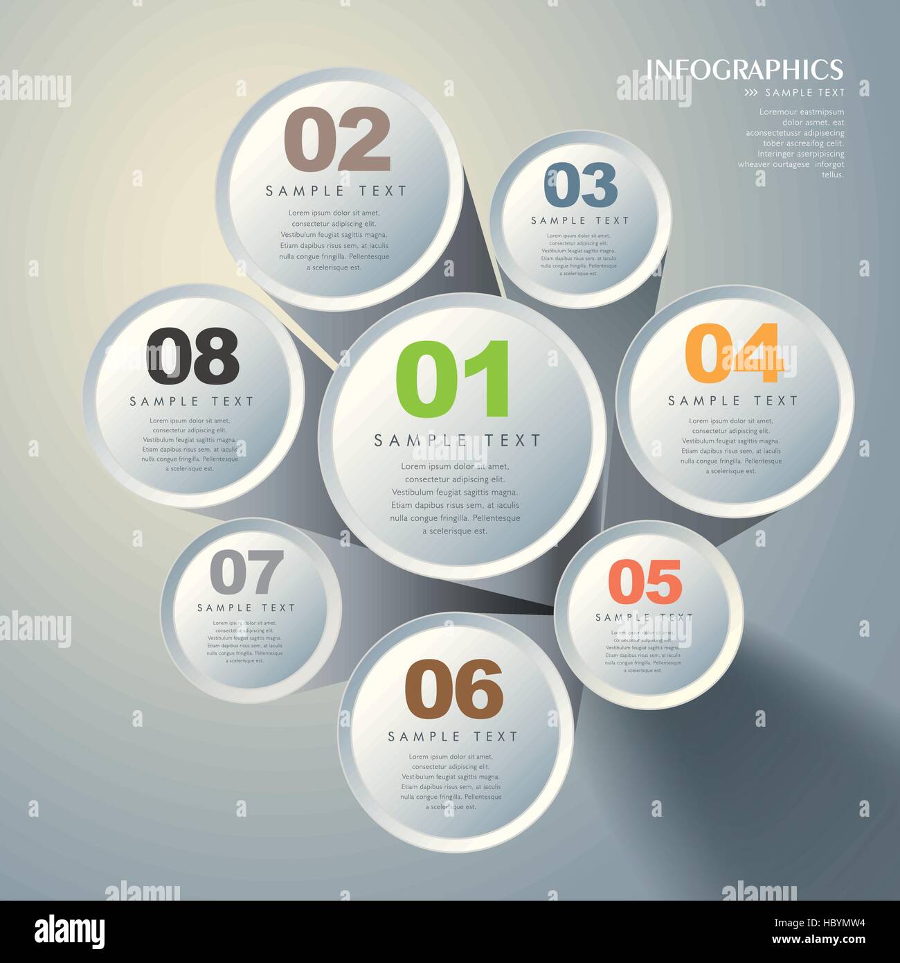 modern vector abstract 3d cylinder infographic elements Stock Vector ...