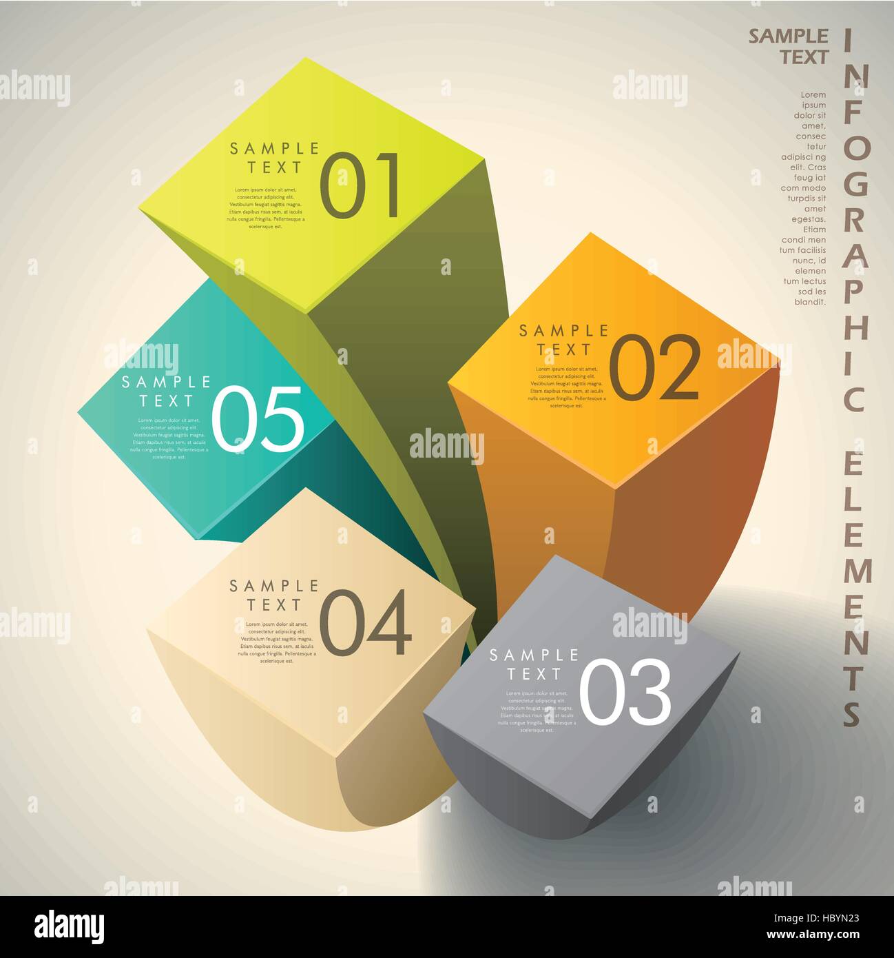 modern vector abstract 3d cube infographic elements Stock Vector Image ...