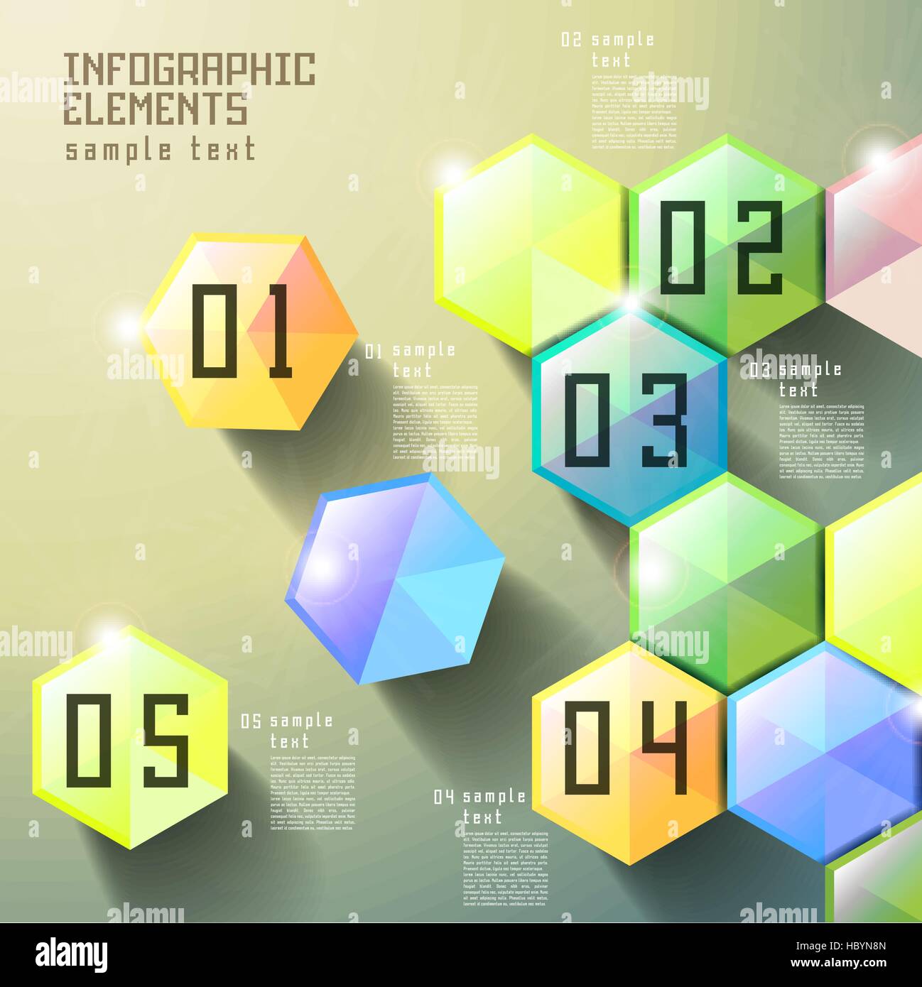 modern vector abstract hexagonal infographic elements Stock Vector ...