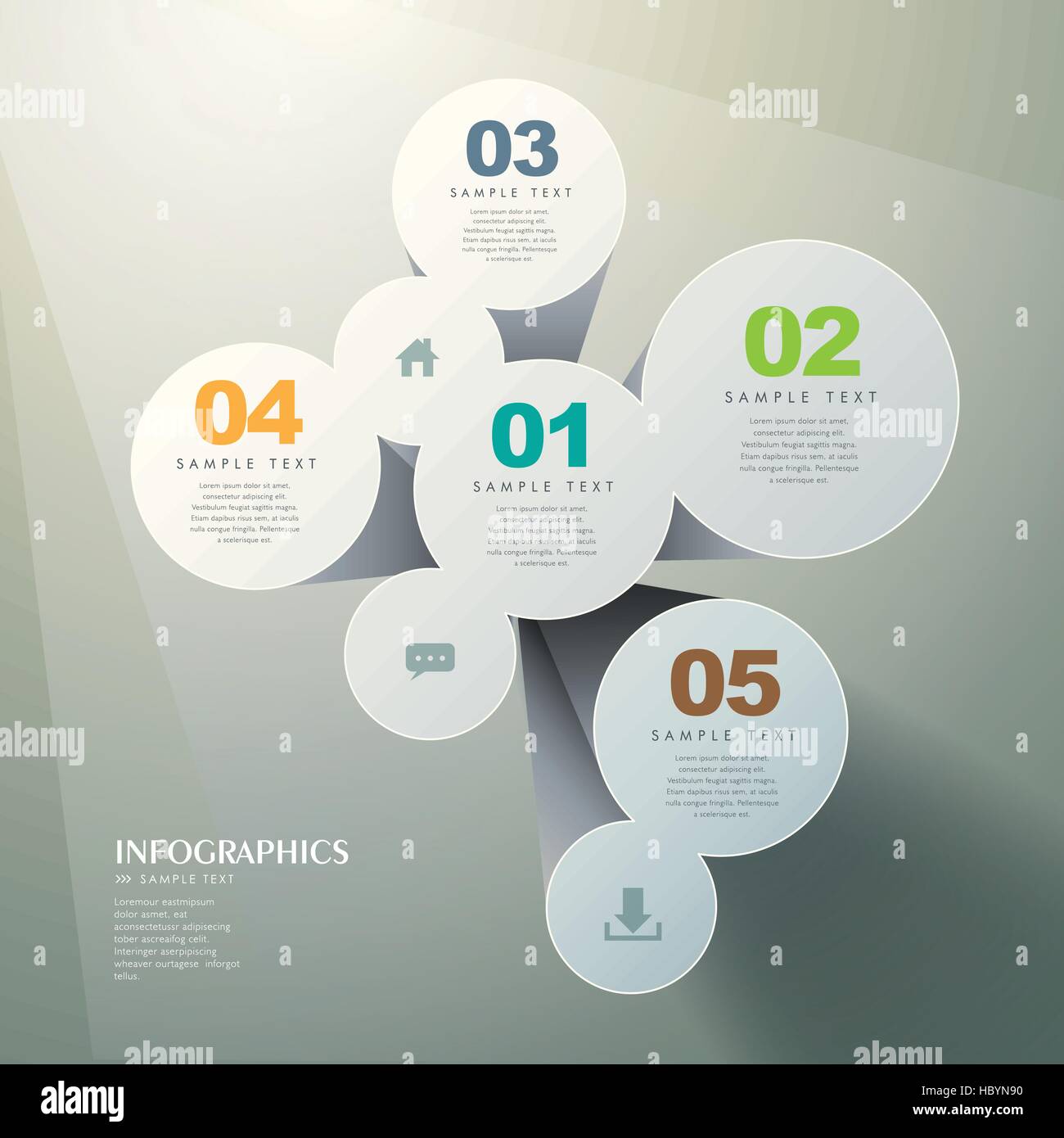 modern vector abstract 3d cylinder infographic elements Stock Vector ...