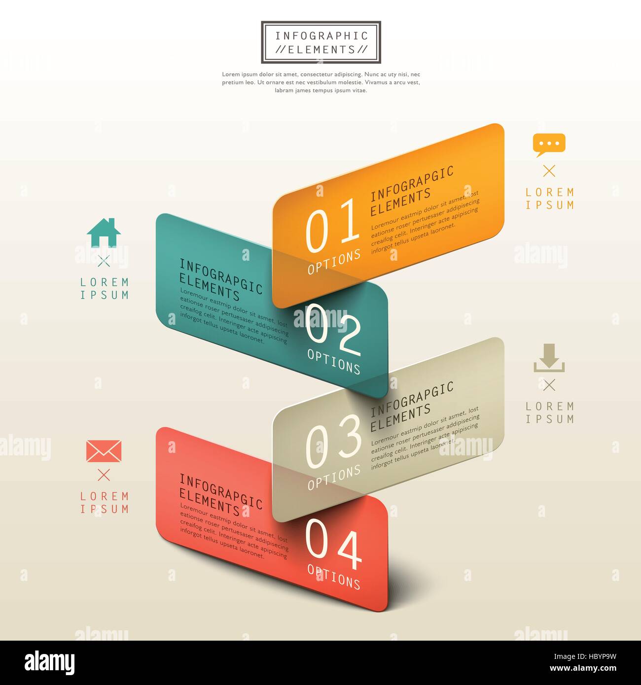 vector abstract 3d paper infographic elements Stock Vector Image & Art ...