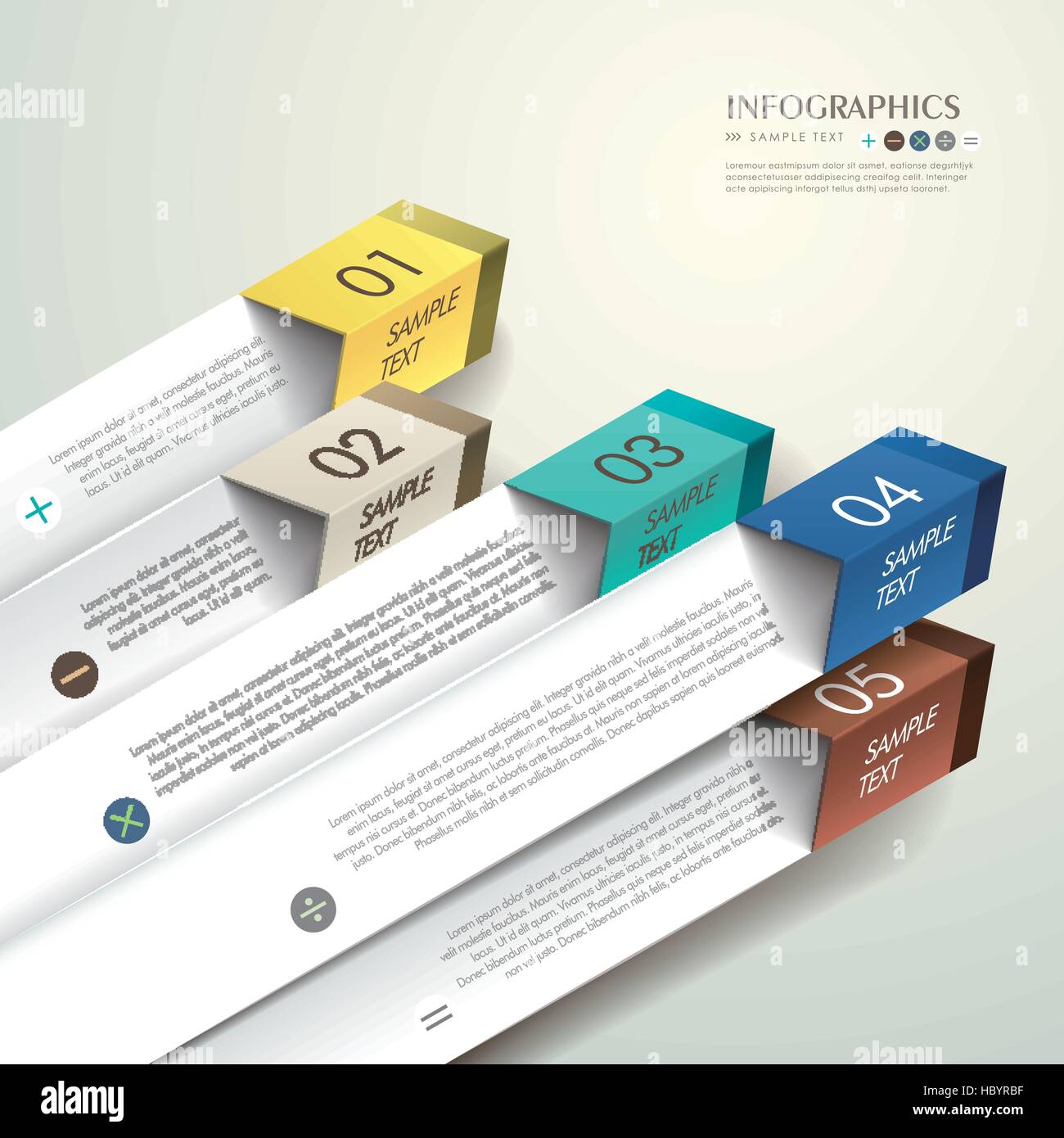vector abstract 3d paper infographic elements Stock Vector Image & Art ...