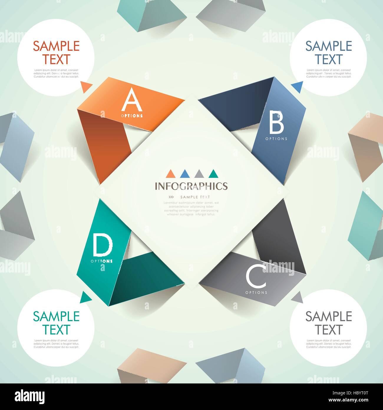 vector abstract 3d paper infographic elements Stock Vector Image & Art ...