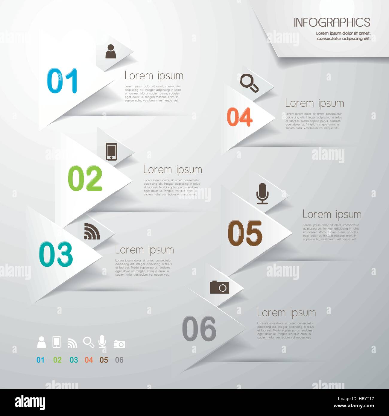 vector abstract 3d paper infographic elements Stock Vector Image & Art ...