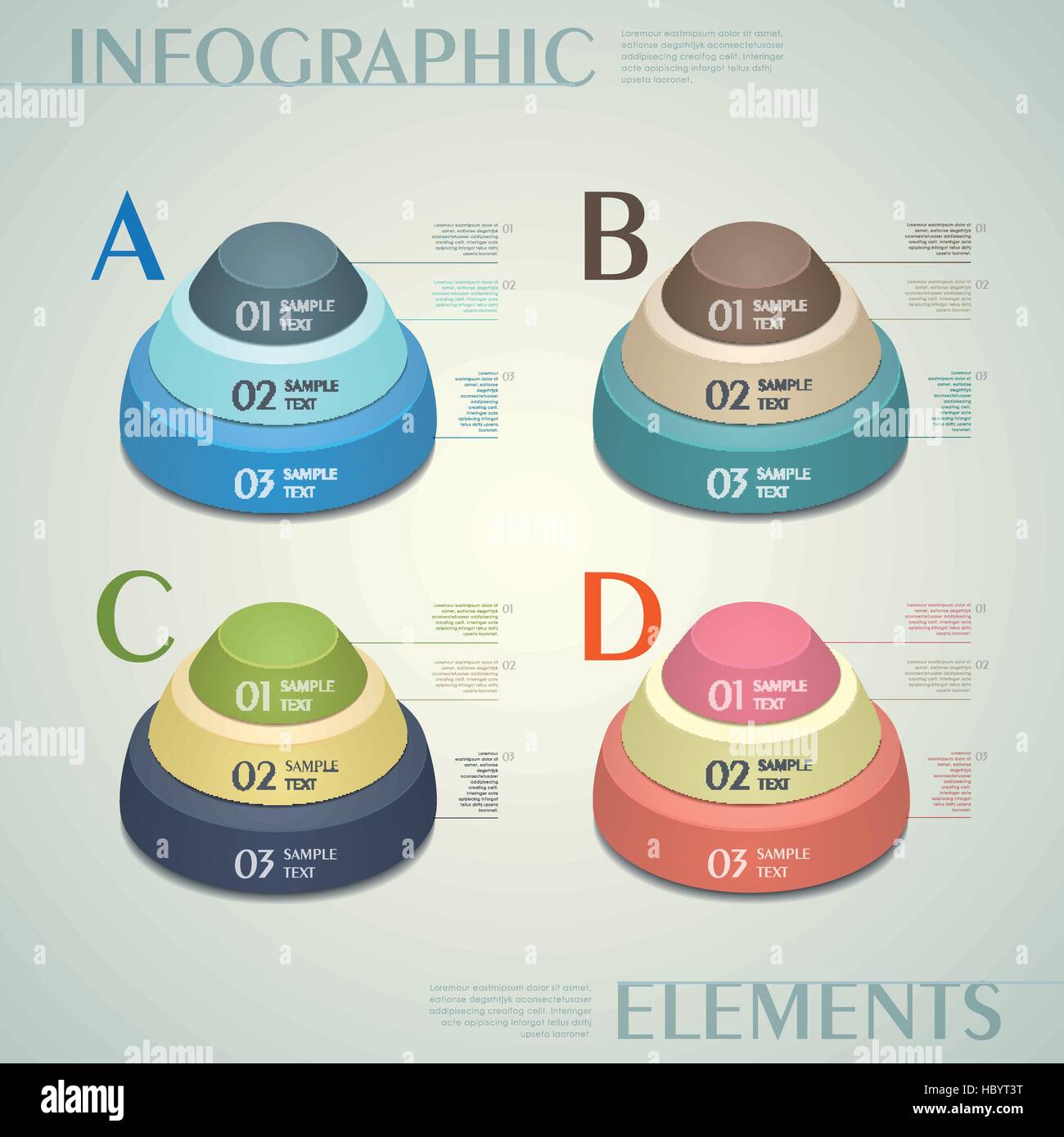 vector abstract 3d button infographic elements Stock Vector Image & Art ...